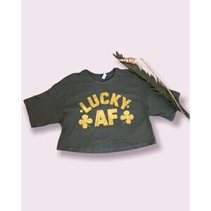 Lucky AF Cropped Graphic Tee